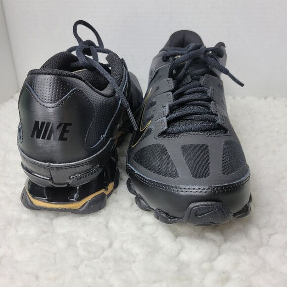 Nike Reax 8 TR Mens Size 9.5 Cross Training Sneaker Black Gold Low Top Shoes - Picture 7 of 11